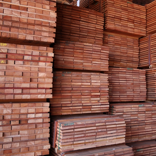 Stacks of wooden planks