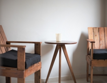 Wooden table and chairs