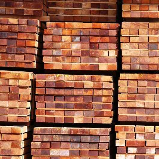 Stacks of timber planks