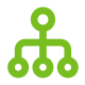 Supply chain chart icon